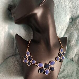 Elegant Blue and Gold Necklace